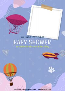 8+ Colorful Hand Drawn Baby Shower Invitation Templates For Your Kid’s Birthday and has Picture or Photo Frame