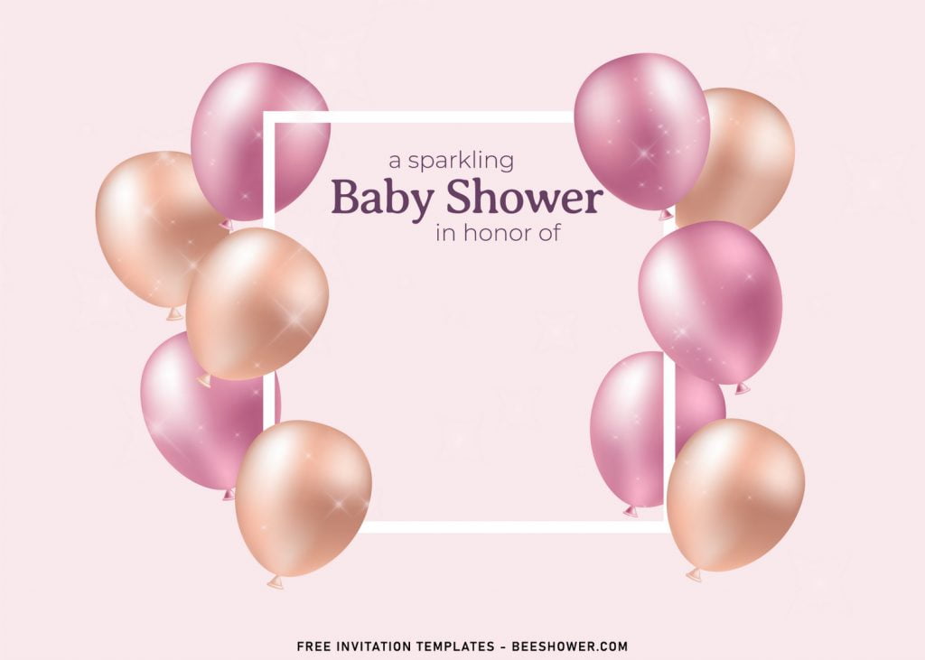 10+ Sparkling Balloons Birthday Invitation Templates with stunning rose gold balloons