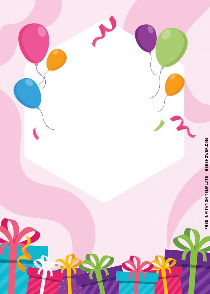 10+ Personalized Kids Birthday Party Invitation Templates For Any Ages and has adorable pink silhouette