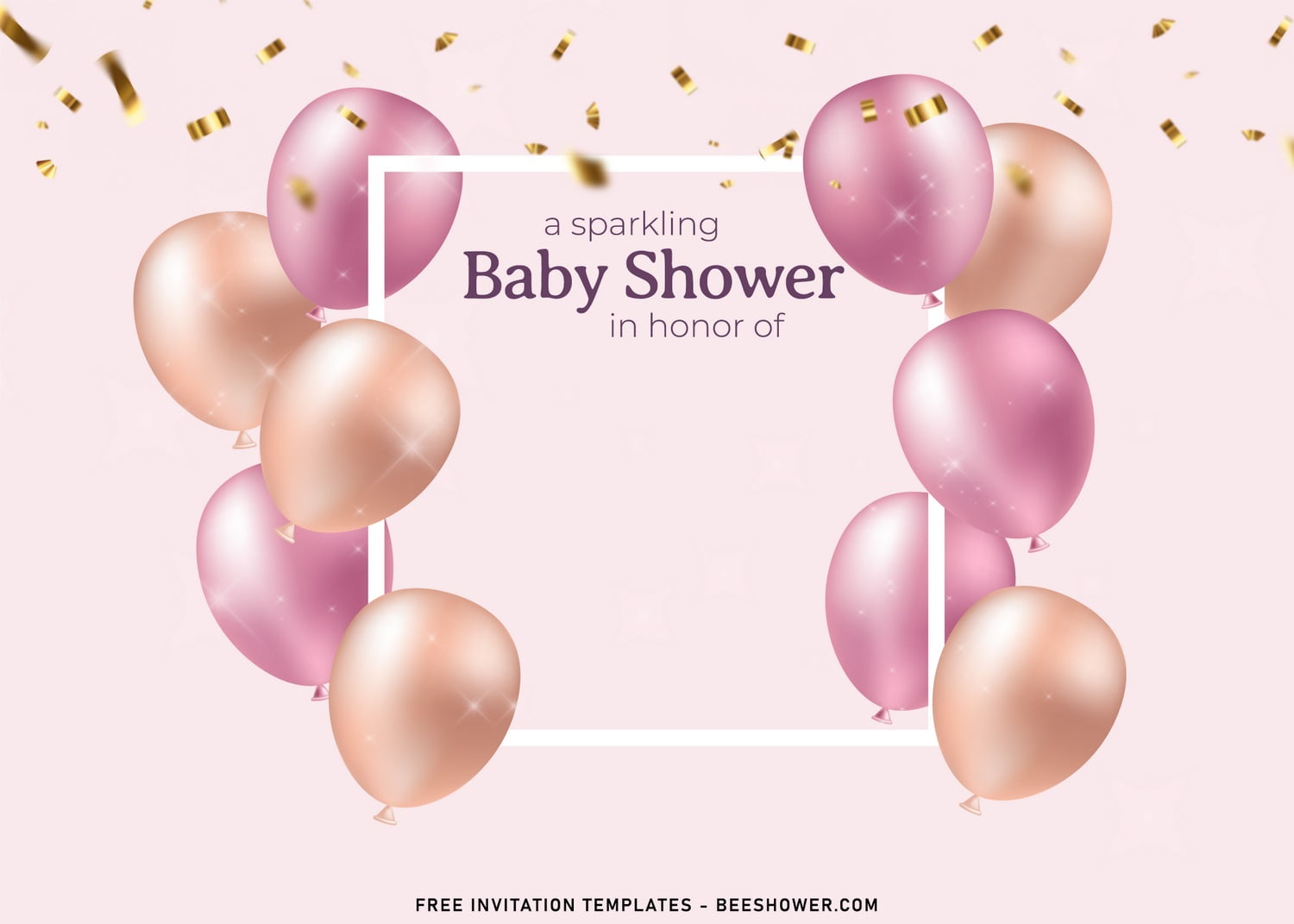 Download Image Of 10 Sparkling Balloons Birthday Invitation Templates