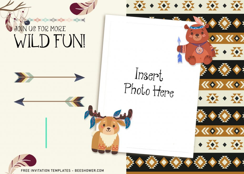 11+ Adorable Boho Woodland Animals Birthday Invitation Templates and has boho pattern