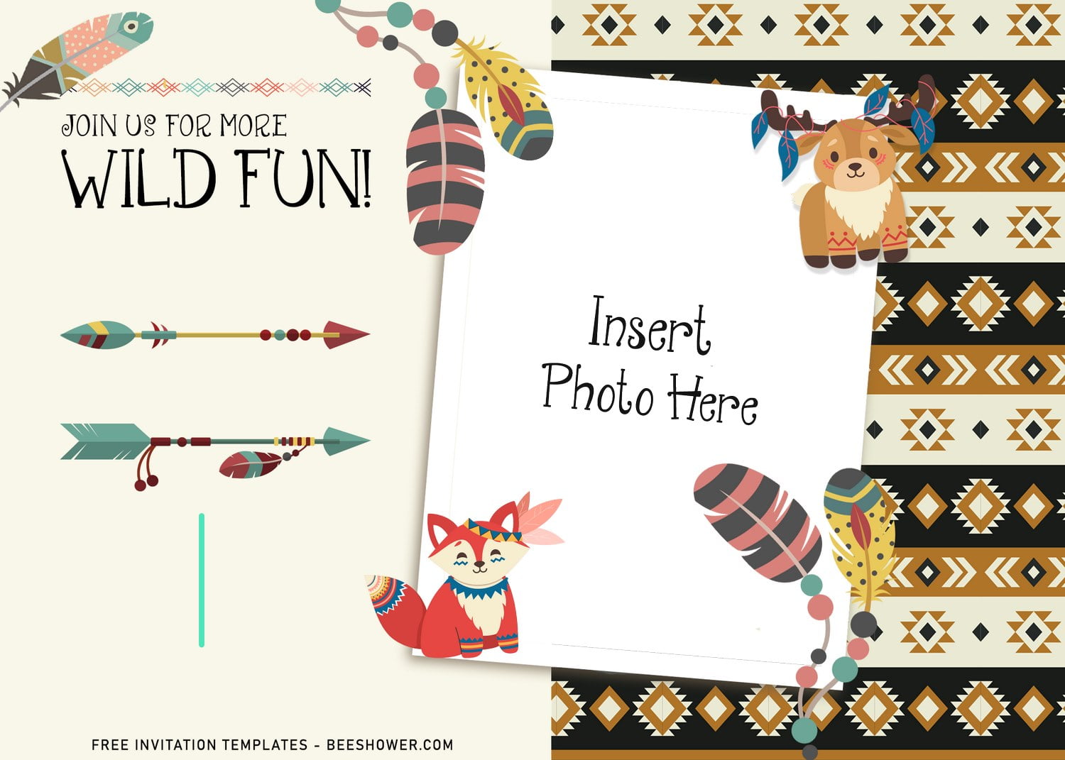 download-11-adorable-boho-woodland-animals-birthday-invitation