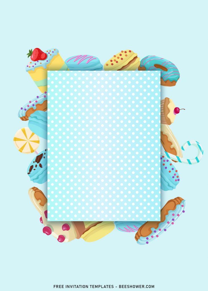 11+ Sweet Treats Birthday Invitation Templates with delicious donus