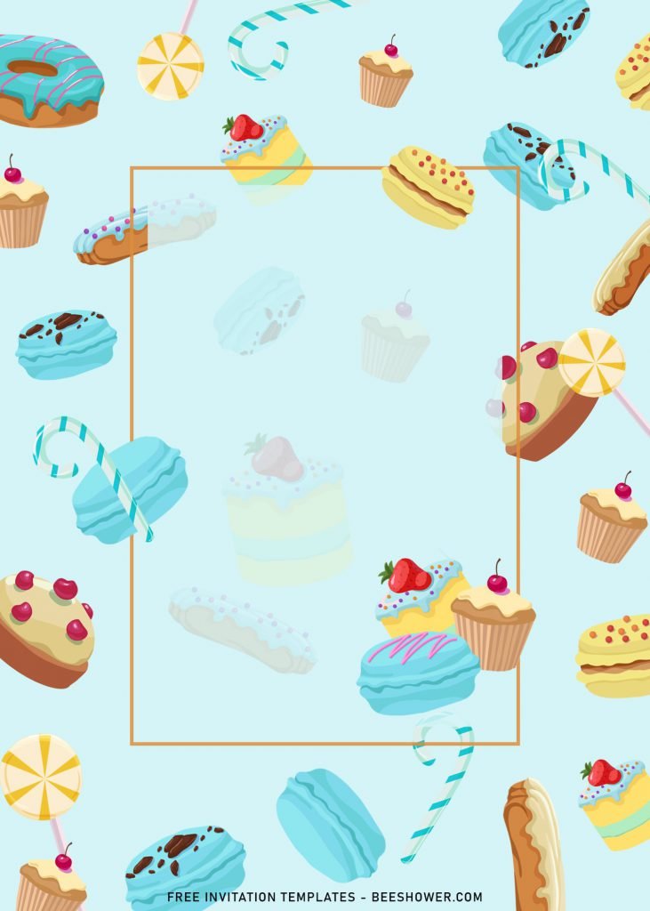 11+ Sweet Treats Birthday Invitation Templates with yummy donut