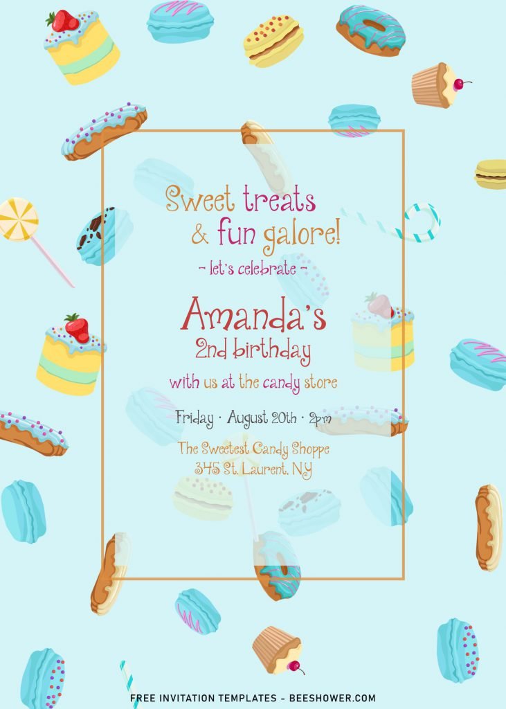 11+ Sweet Treats Birthday Invitation Templates