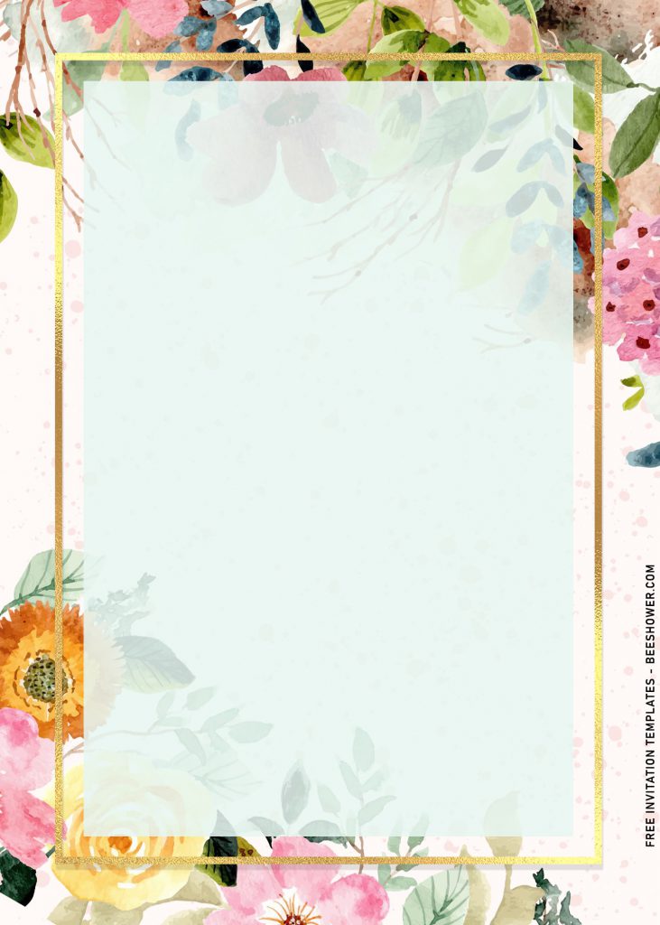 7+ Astounding Watercolor Rustic Floral Birthday Invitation Templates with beautiful peonies