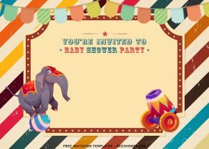 7+ Circus Themed Birthday Invitation Templates For Fun Kids’ Birthday Party with elephant circus