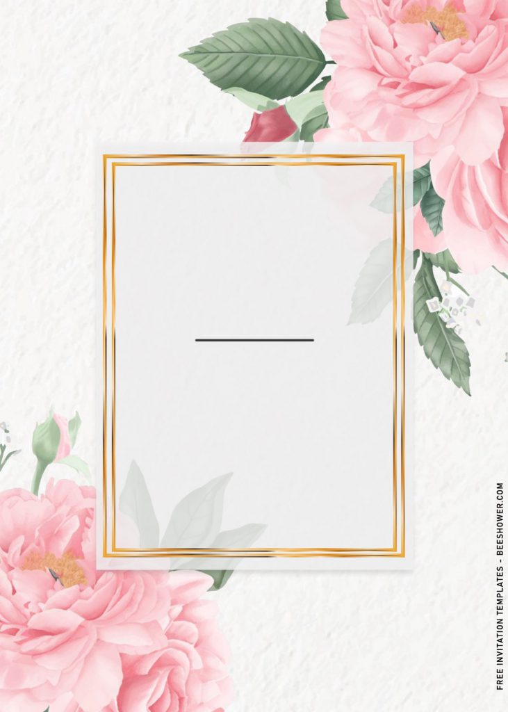 7+ Beautiful Modern Floral Birthday Invitation Templates with blush flowers