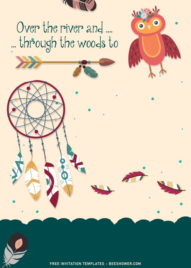 7+ Woodland Birthday Invitation Templates For Your Little Animal Lover Birthday and has cute boho feathers