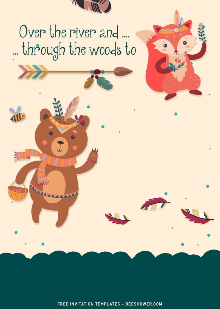 7+ Woodland Birthday Invitation Templates For Your Little Animal Lover Birthday and has Boho arrow