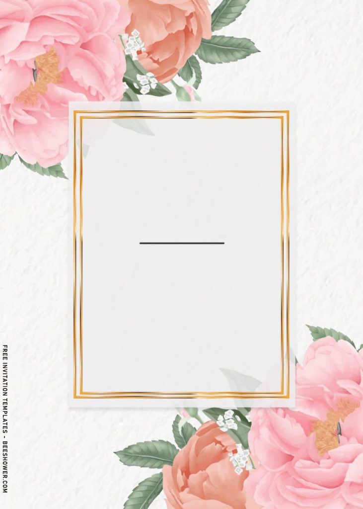 7+ Beautiful Modern Floral Birthday Invitation Templates with gold frame