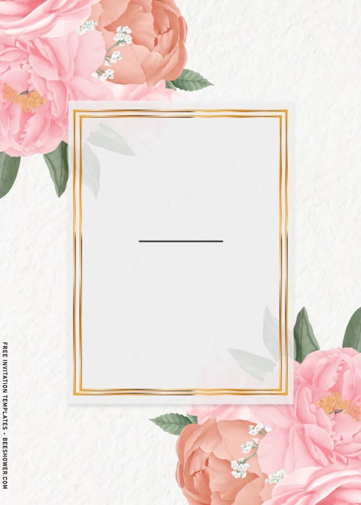 7+ Beautiful Modern Floral Birthday Invitation Templates with blush watercolor background