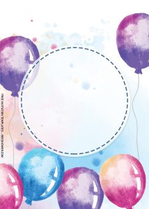 8+ Beautiful Watercolor Balloons Birthday Invitation Templates | Beeshower