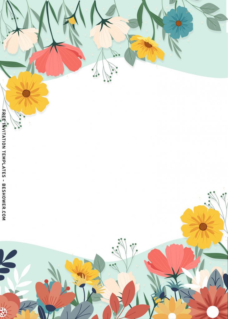 8+ Spring Flowers Birthday Invitation Templates For Your Memorable Spring Celebration with white background