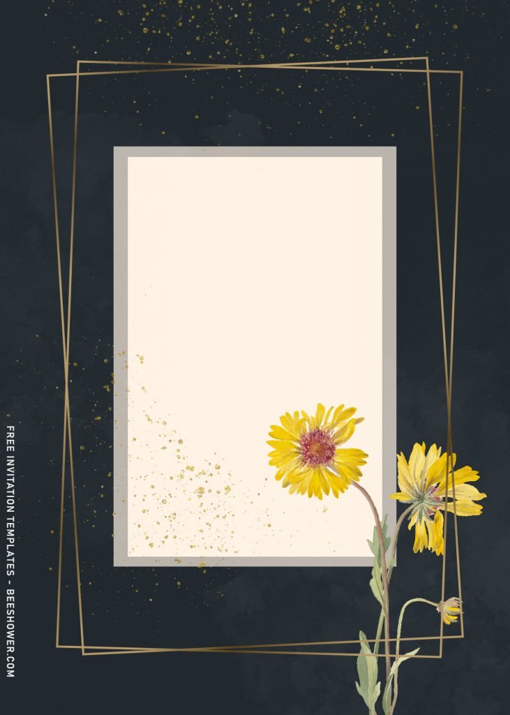11+ Botanical Garden Birthday Invitation Templates with beautiful bright sunflower