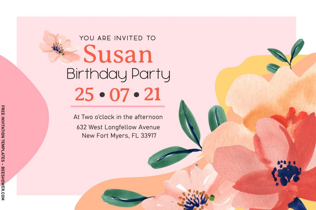 7+ Bright Flowers Birthday Invitation Templates For Best Spring Seasonal Party