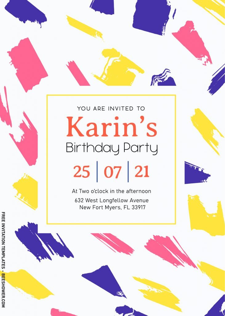 7+ Colorful Pop Art Birthday Invitation Templates