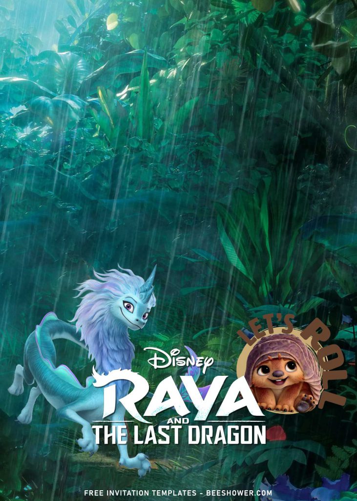 7+ Disney Raya Birthday Invitation Templates With Sisu And Tuk Tuk with Sisu The Last Dragon