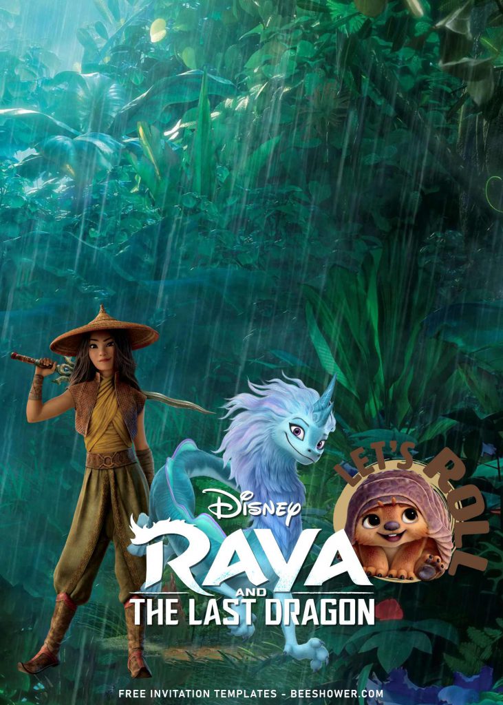 7+ Disney Raya Birthday Invitation Templates With Sisu And Tuk Tuk with Disney Raya logo
