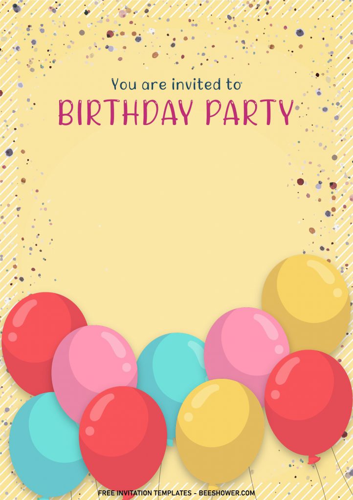 7+ Fun Birthday Invitation Templates For All Ages with colorful paint splatter