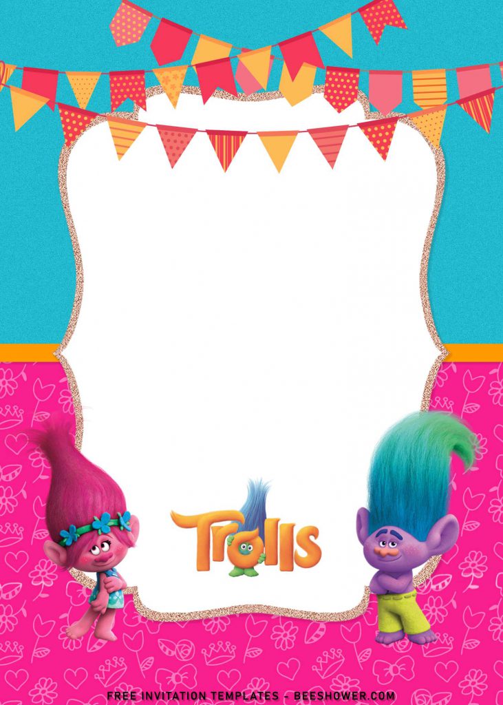 8+ Adorable Trolls Birthday Invitation Templates For Your Kid’s Birthday with Branch