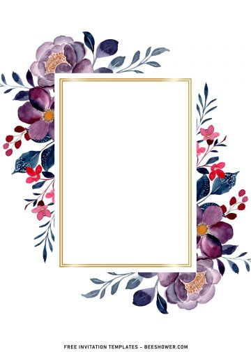 7+ Floral Frame Marble Birthday Invitation Templates | Beeshower