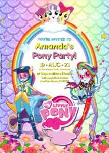 10+ Sparkling My Little Pony Baby Shower Invitation Templates