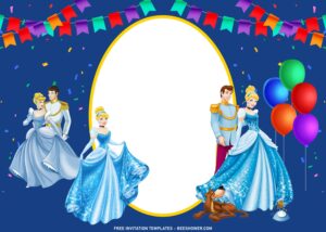 11+ Sparkling Cinderella Birthday Invitation Templates For Your Kid's Birthday with cartoon Cinderella