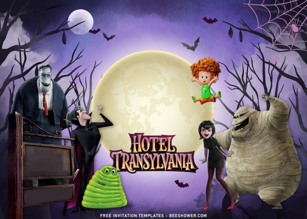 10+ Hotel Transylvania 4 Theme Birthday Invitation Templates with cute davis