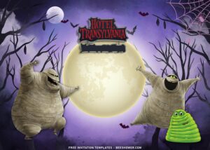 10+ Hotel Transylvania 4 Theme Birthday Invitation Templates with halloween background