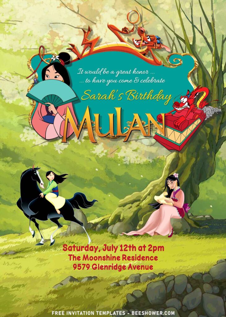 8+ Mulan Birthday Invitation Templates