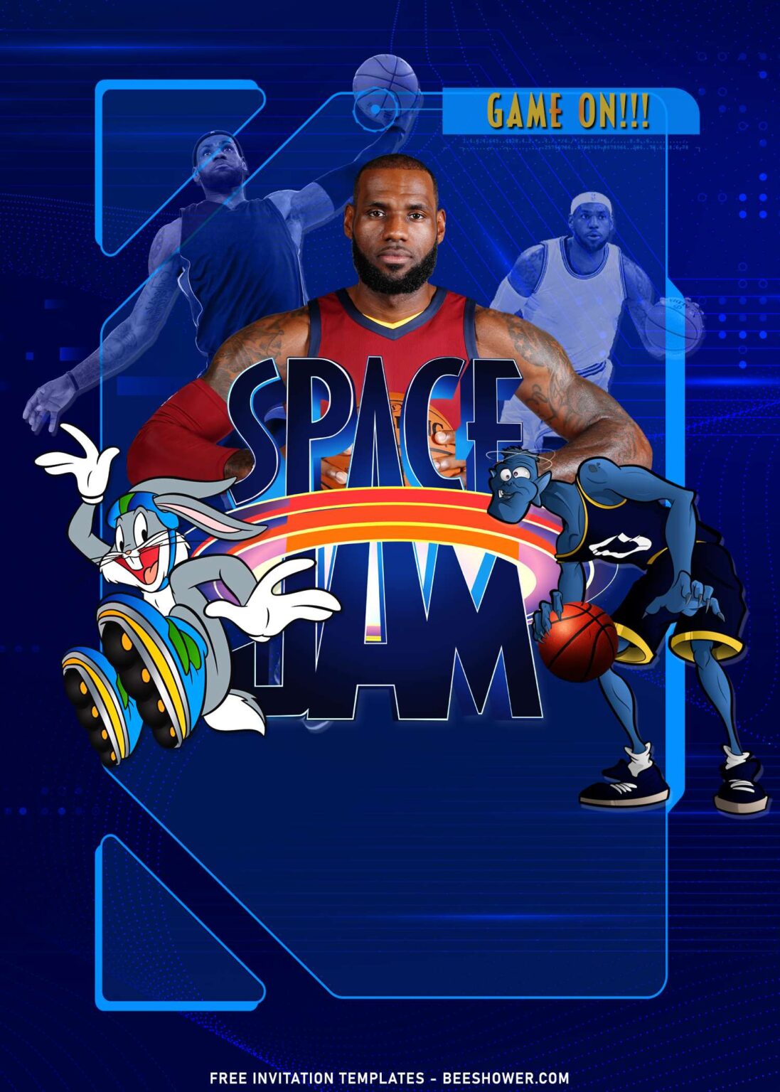 Download 9+ Awesome Space Jam Birthday Invitation Templates For Kids ...