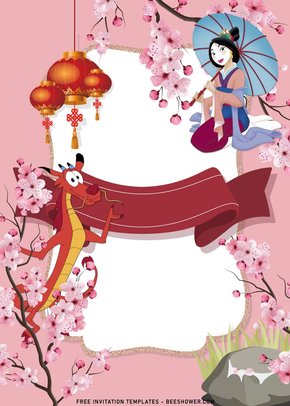 8+ Princess Mulan Birthday Invitation Templates | Beeshower