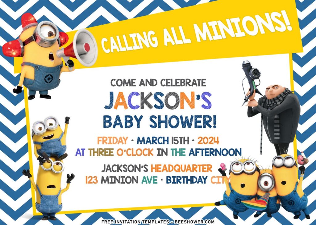 8+ Cute Minion Birthday Invitation Templates Perfect For Your Kid's Birthday