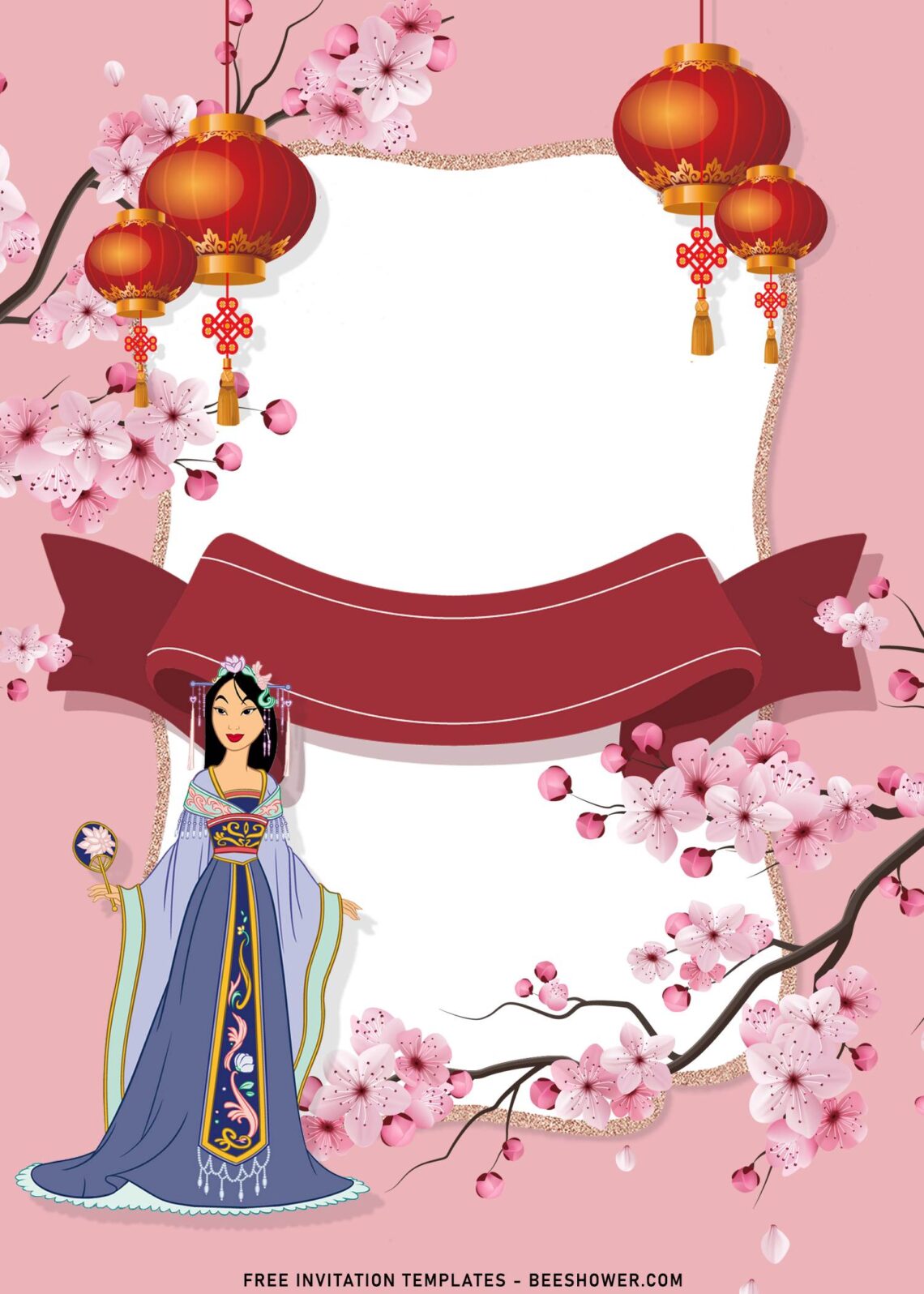 8+ Princess Mulan Birthday Invitation Templates | Beeshower