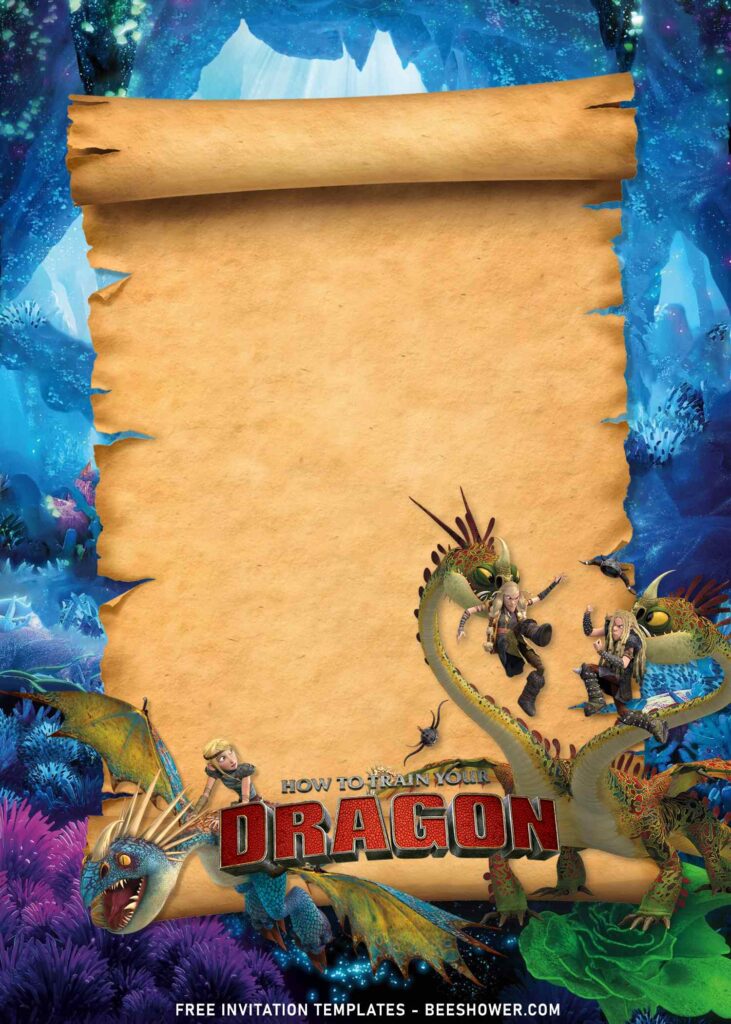 8+ How To Train Your Dragon Birthday Invitation Templates with Astrid and Stormfly