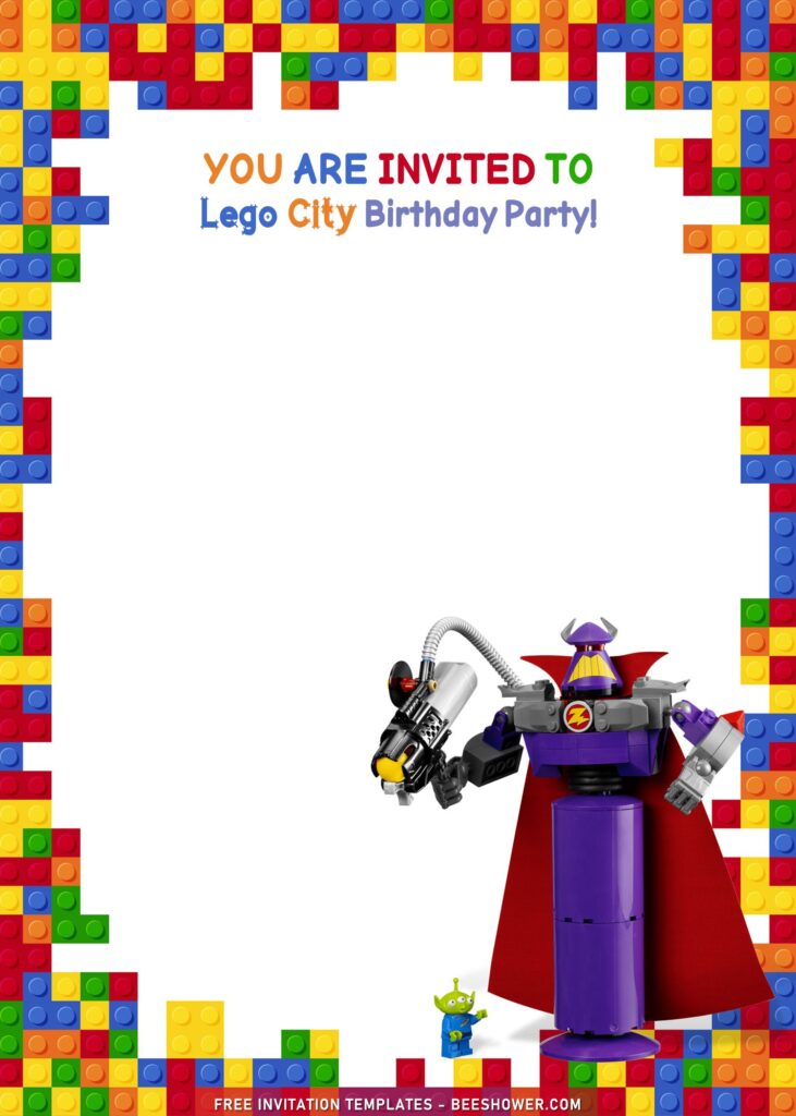 9+ Lego Birthday Invitation Templates For Kids Birthday Party with Storm Toy Story