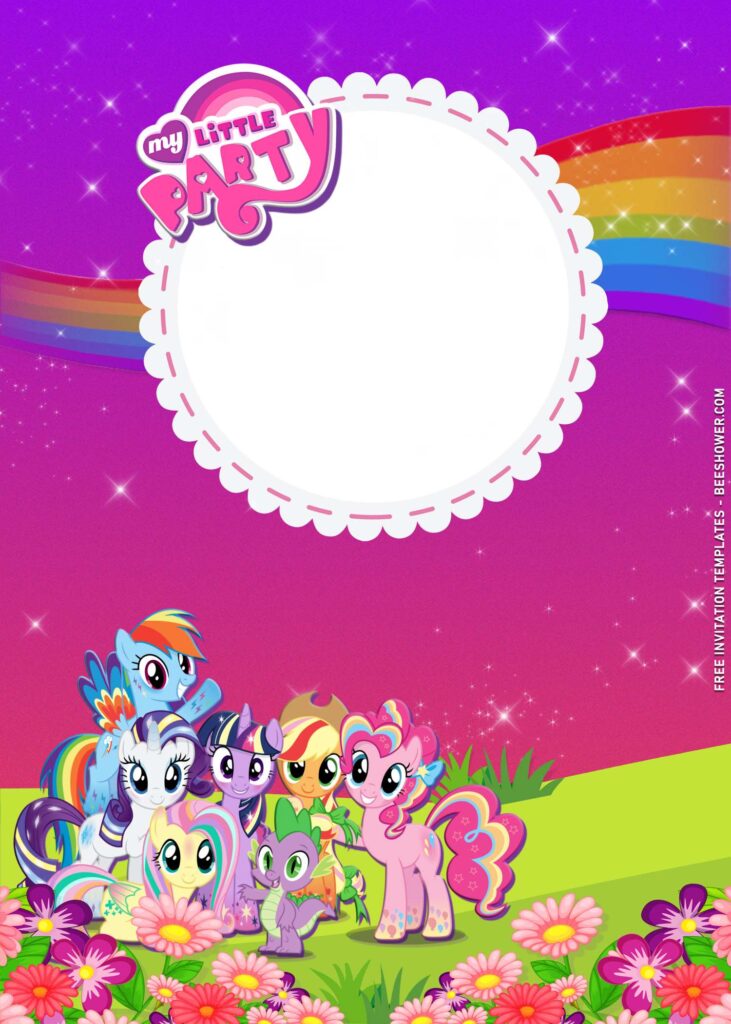 9+ Sparkling My Little Pony Birthday Invitation Templates with Apple Boom