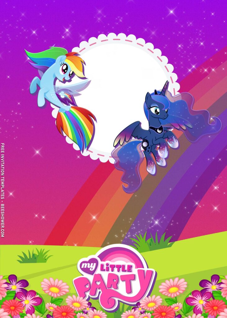 9+ Sparkling My Little Pony Birthday Invitation Templates with Princess Luna