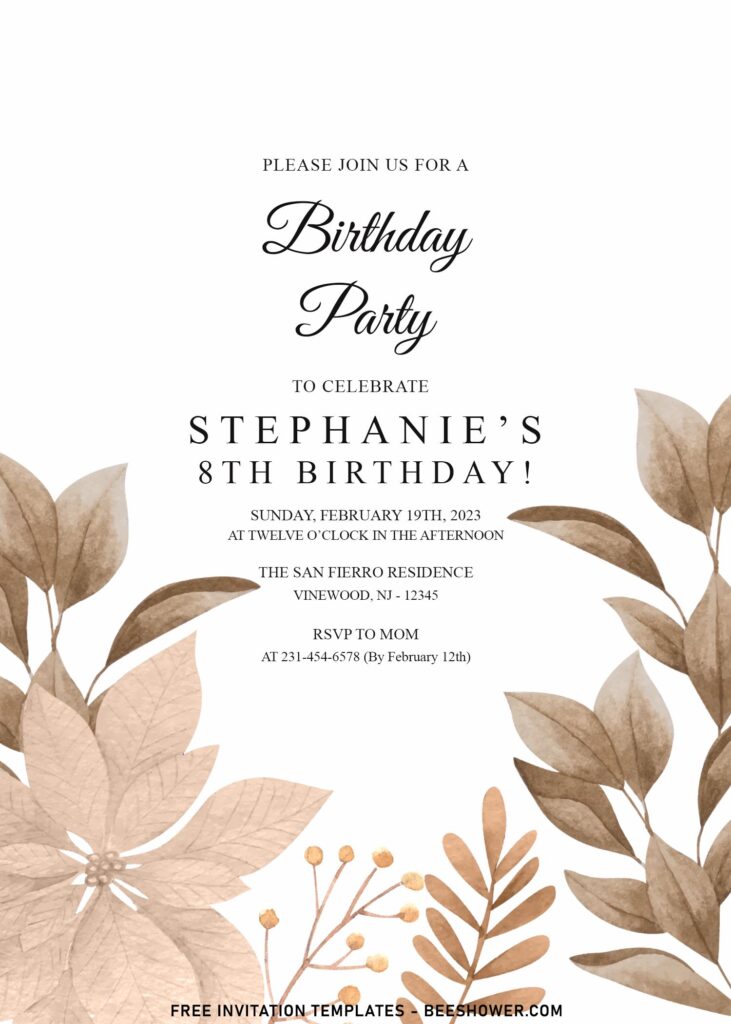 9+ Simple Greenery Birthday Invitation Templates