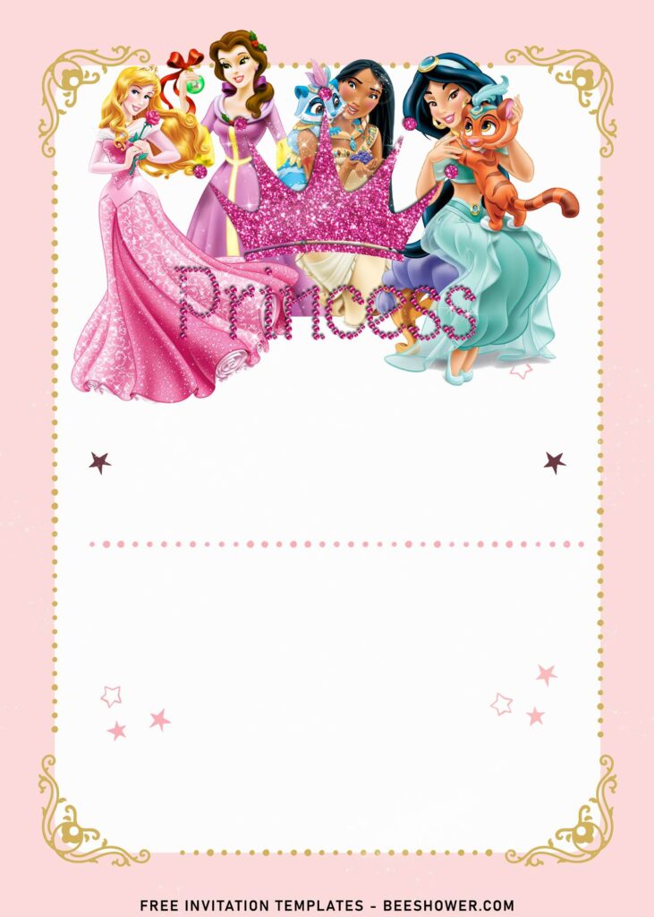 10+ Vintage Disney Princess Baby Shower Invitation Templates With Princess Aurora