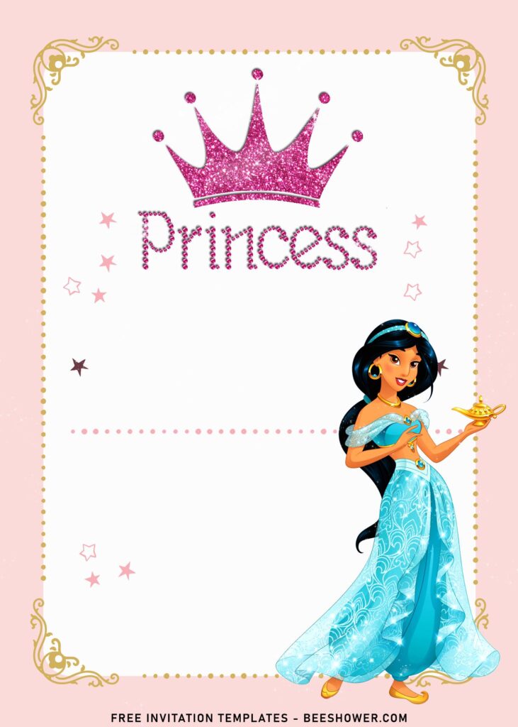 10+ Vintage Disney Princess Baby Shower Invitation Templates With Jasime