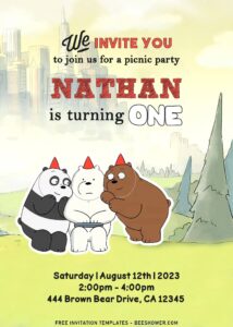 10+ We Bare Bears Birthday Invitation Templates