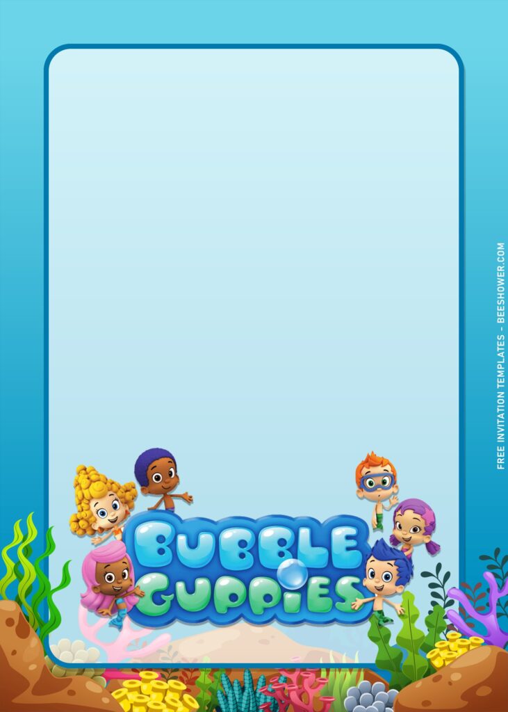 9+ Adorable Bubble Guppies Birthday Invitation Templates with Deema And Gil