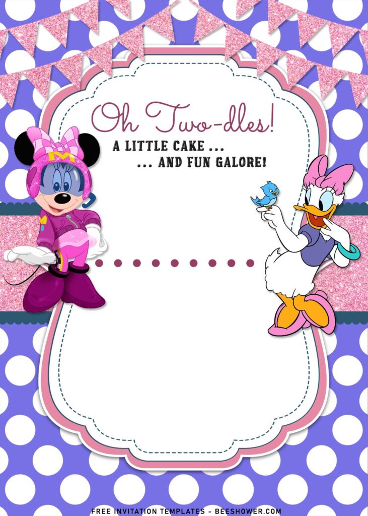 11+ Minnie Mouse And Daisy Joint Birthday Invitation Templates with Adorable Daisy