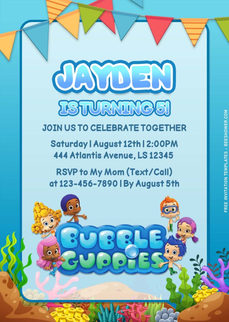 9+ Adorable Bubble Guppies Birthday Invitation Templates