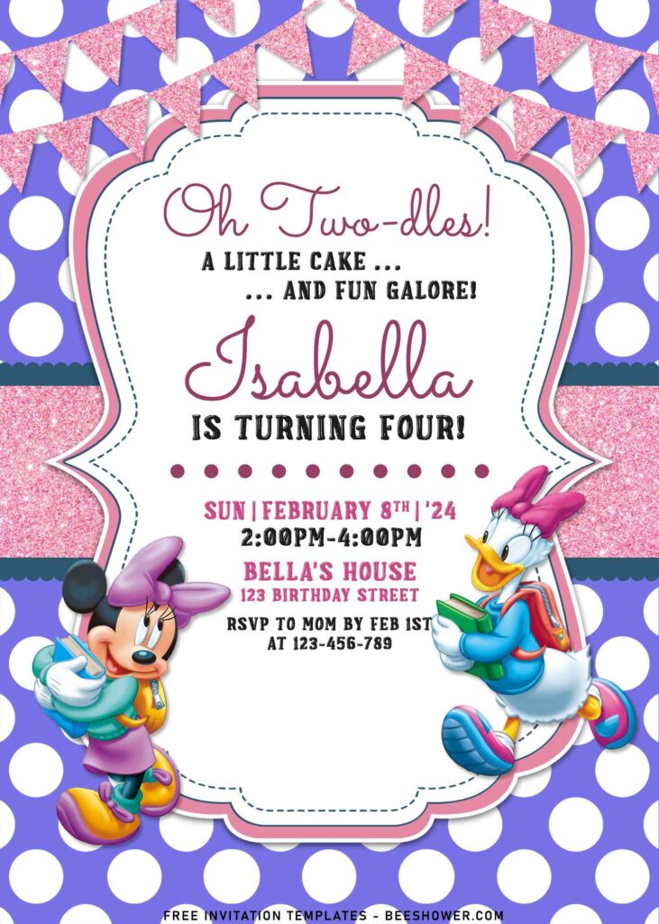 11+ Minnie Mouse And Daisy Joint Birthday Invitation Templates