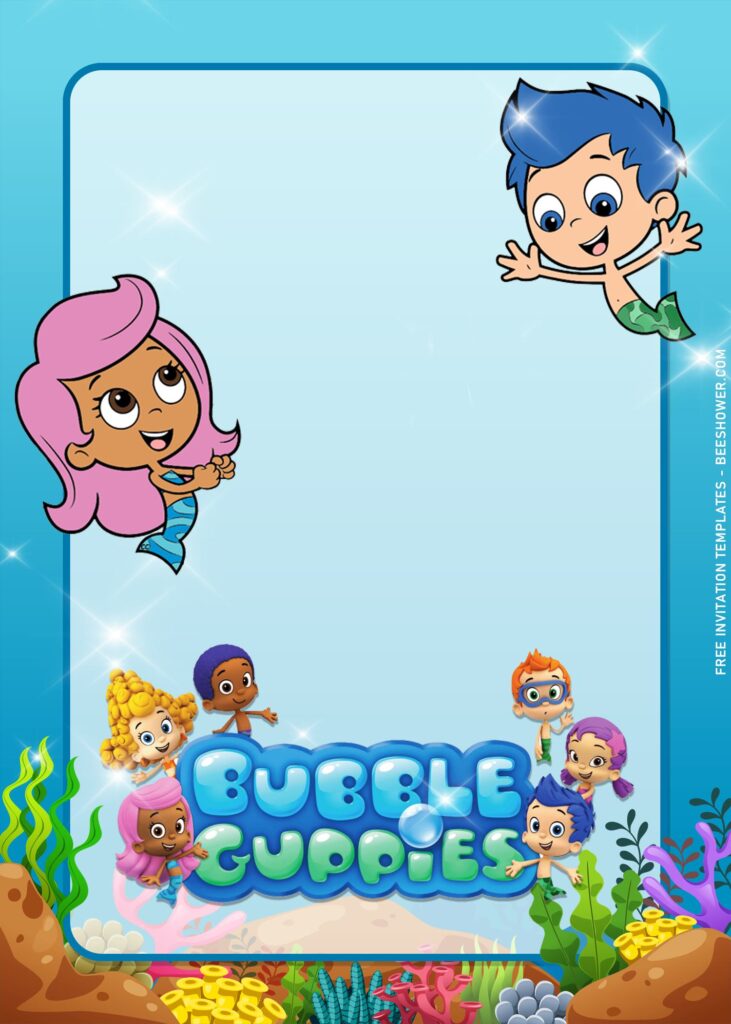9+ Adorable Bubble Guppies Birthday Invitation Templates with Oona