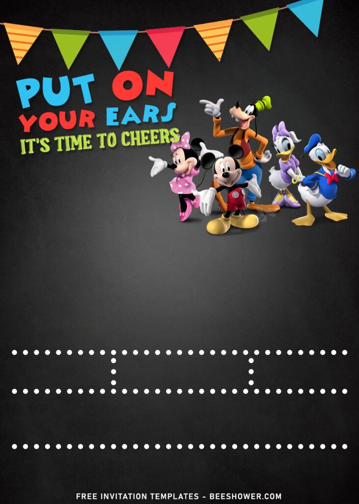 10+ Mickey Mouse Chalkboard Birthday Invitation Templates