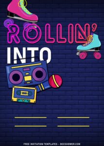 11+ Roller Skating Birthday Invitation Templates with Cassette Tape